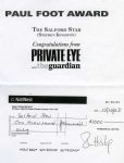 Private Eye Paul Foot Award for Investigative Journalism