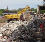 Salford City FC main stand demolition